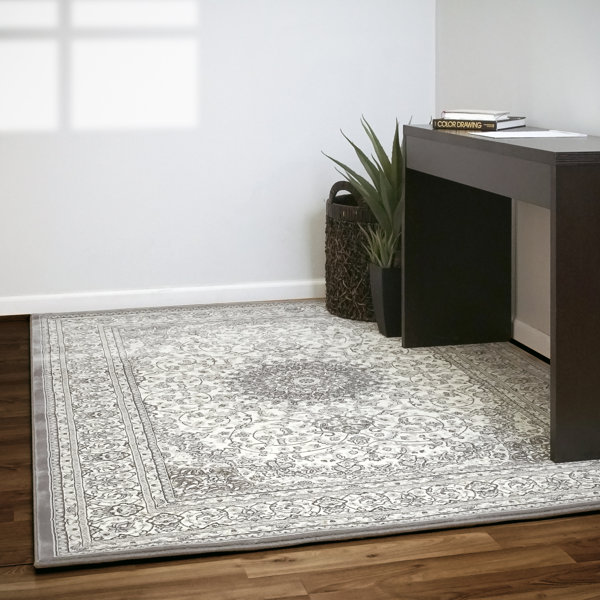 Astoria Grand Attell Oriental Cream/Gray Area Rug & Reviews Wayfair